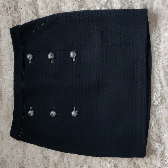 White House Black Market Dresses & Skirts - NWT Black textured pencil skirt with button details